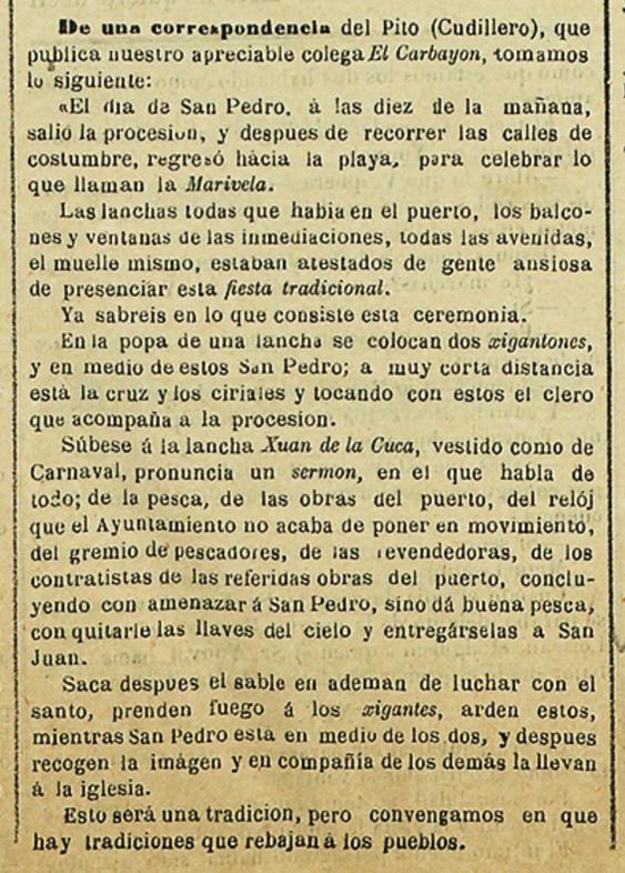 Recorte de periódico mencionando L&rsquo;Amuravela - Parte 1